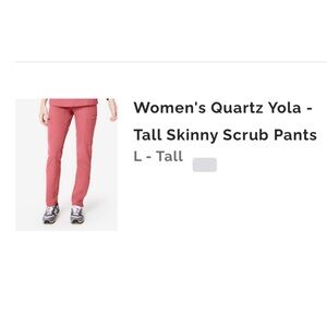 FIGS Women's Quartz Pink- scrub set (LT pants)